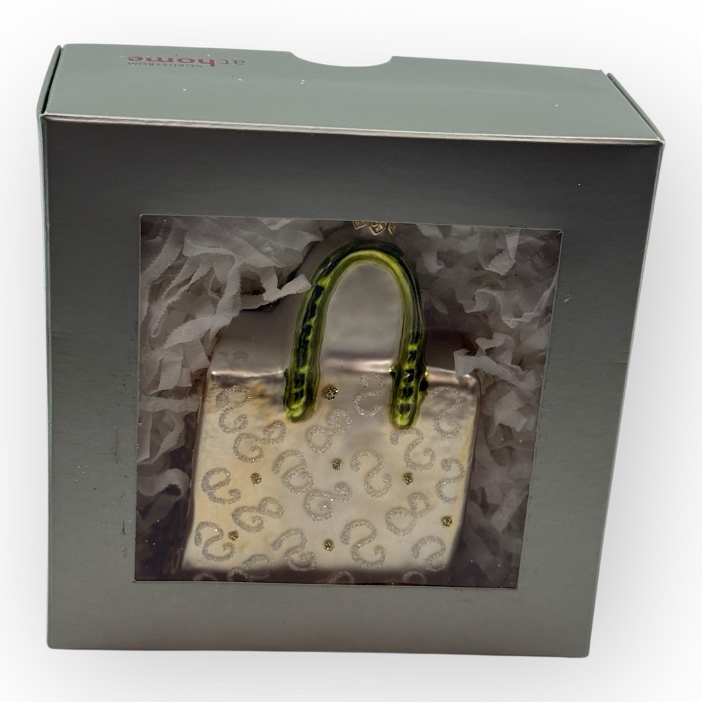 Nordstrom at Home Glass Purse Handbag Christmas Ornament Made in Poland - Picture 14 of 15